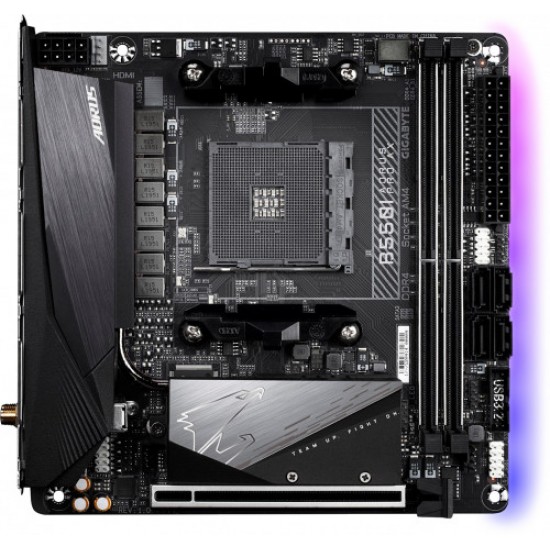 Gigabyte B550I AORUS PRO AX - 1.0 - Anakart - mini ITX - Socket AM4 - AMD B550 Gigabyte B550I AORUS PRO AX - 1.0 - Anakart - mini ITX - Socket AM4 - AMD B550