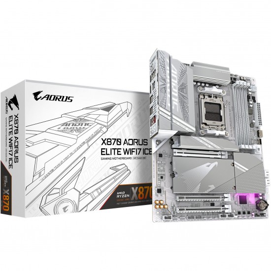 Gigabyte X870 AORUS ELITE WIFI7 ICE ATX Anakart Gigabyte X870 AORUS ELITE WIFI7 ICE ATX Anakart