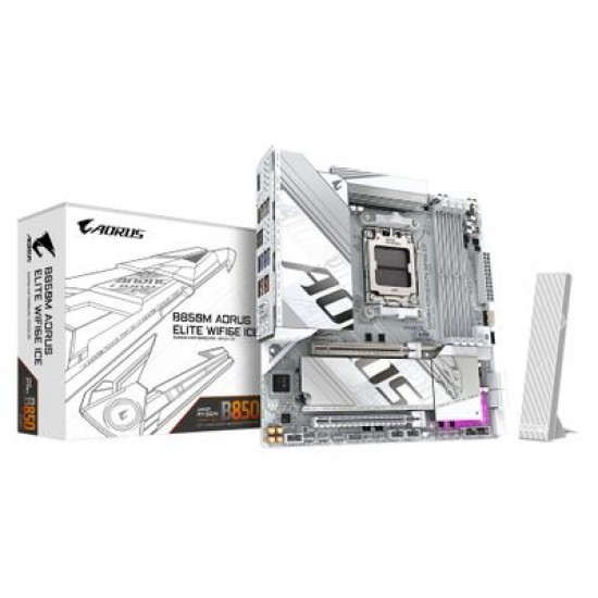 Gigabyte B850M AORUS ELITE WIFI6E ICE AM5 Soket Anakart