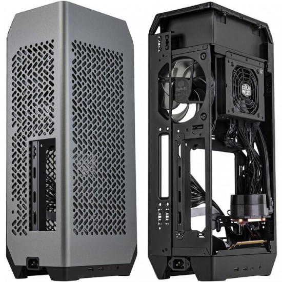 Cooler Master Ncore 100 MAX, Mini-ITX, SFX 850W Gold Psu ve Riser (PCIe 4.0) kablo dahil, Gri Renk Cooler Master Ncore 100 MAX, Mini-ITX, SFX 850W Gold Psu ve Riser (PCIe 4.0) kablo dahil, Gri Renk