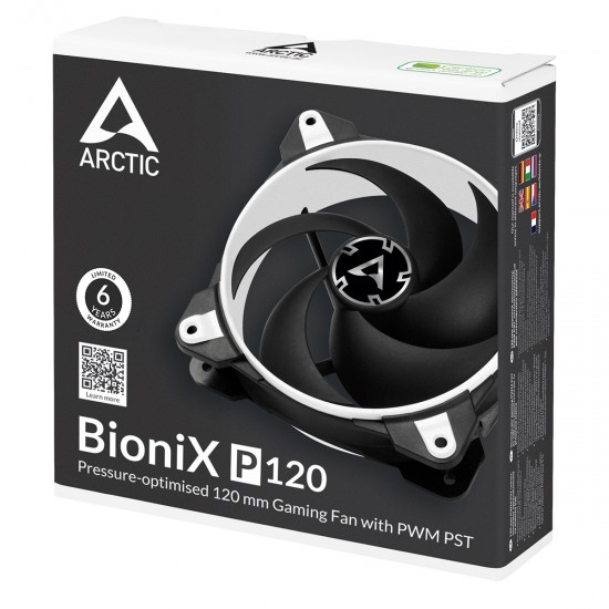 Arctic BioniX P120 120mm Gaming Fan with PWM PST (12cm Kasa Fanı Siyah/Beyaz Renk) (ACFAN00116A) Arctic BioniX P120 120mm Gaming Fan with PWM PST (12cm Kasa Fanı Siyah/Beyaz Renk) (ACFAN00116A)