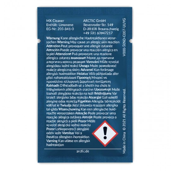 ARCTIC MX Cleaner Wipes for Thermal Paste Removal (40Pcs) ARCTIC MX Cleaner Wipes for Thermal Paste Removal (40Pcs)