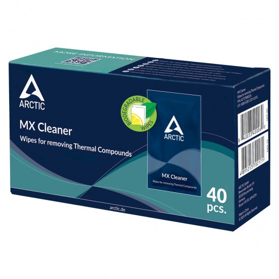 ARCTIC MX Cleaner Wipes for Thermal Paste Removal (40Pcs) ARCTIC MX Cleaner Wipes for Thermal Paste Removal (40Pcs)
