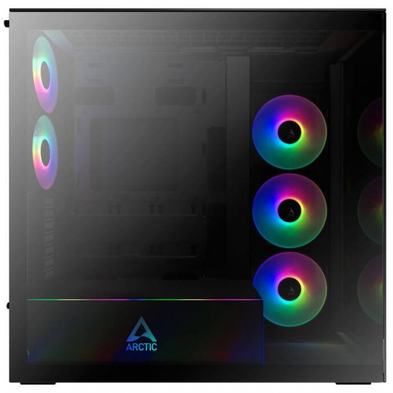ARCTIC Xtender Bilgisayar Kasası, E-ATX, RGB, Tempered Glass - Dahili 5 Fan