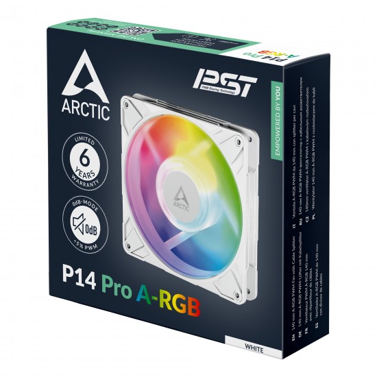 Arctic P14 Pro A-RGB 140mm PWM PST - Fan (White) Arctic P14 Pro A-RGB 140mm PWM PST - Fan (White)