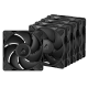 Arctic P14 Pro 140mm PWM PST - 5X Fan Set (Black)