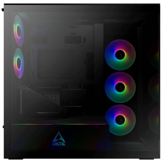 ARCTIC Xtender Bilgisayar Kasası, E-ATX, RGB, Tempered Glass - Dahili 5 Fan (Riser ve Gpu Holder Dahil)