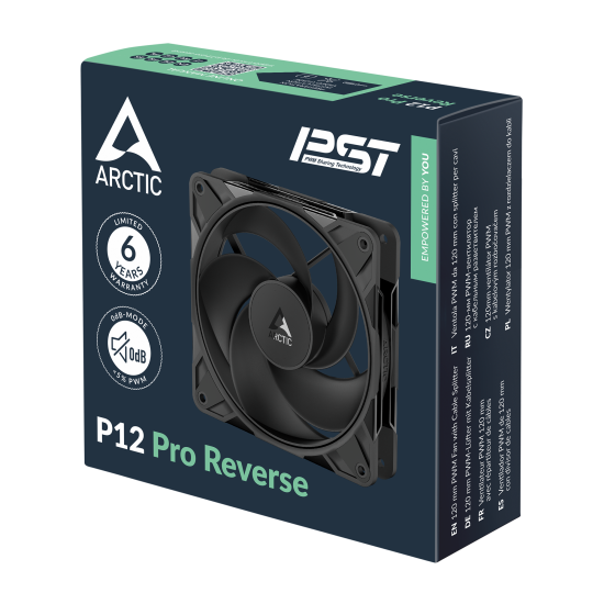 Arctic P12 Pro 120mm PWM PST - Reverse Fan (Black) Arctic P12 Pro 120mm PWM PST - Reverse Fan (Black)