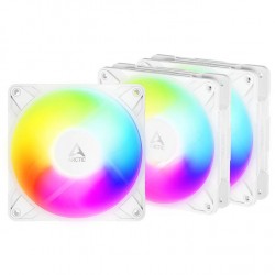 Arctic P12 Pro A-RGB 120mm PWM PST - Reverse Fan (White) - 3 Pack
