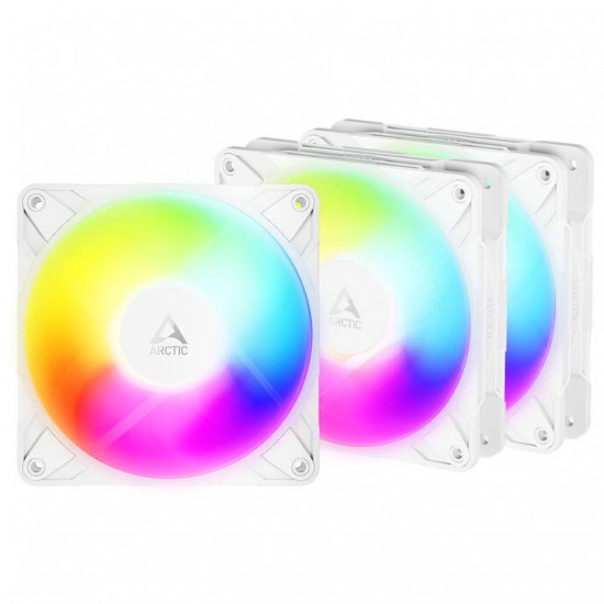Arctic P12 Pro A-RGB 120mm PWM PST - Reverse Fan (White) - 3 Pack