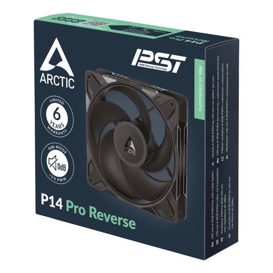 Arctic P14 Pro Reverse 140mm PWM PST - Fan (Black) Arctic P14 Pro Reverse 140mm PWM PST - Fan (Black)