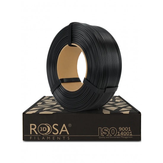 Rosa3D Filament - ReFill PLA Starter Black -  European toy safety standard (EN 71-3)