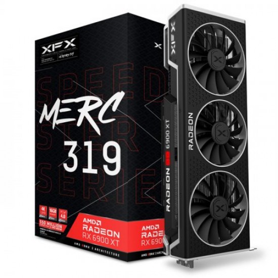 XFX Speedster MERC 319 AMD Radeon™ RX 6900 XT Black Gaming Graphics Card with 16GB GDDR6, AMD RDNA™ 2