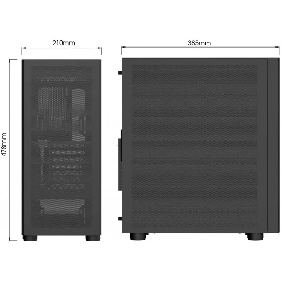 Aigo - DLC29 All Mesh PC Case ATX Mid Tower Case