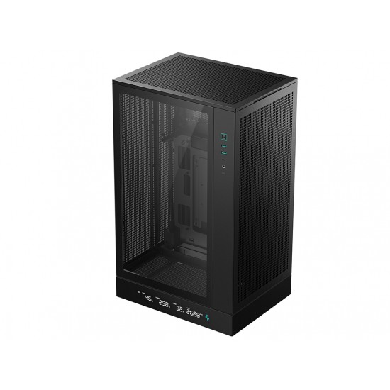 DeepCool CH270 Digital, Micro-ATX, LCD, Tempered glass, Black Case DeepCool CH270 Digital, Micro-ATX, LCD, Tempered glass, Black Case