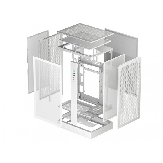 DeepCool CH270 Digital, Micro-ATX, LCD, Tempered glass, White Case DeepCool CH270 Digital, Micro-ATX, LCD, Tempered glass, White Case