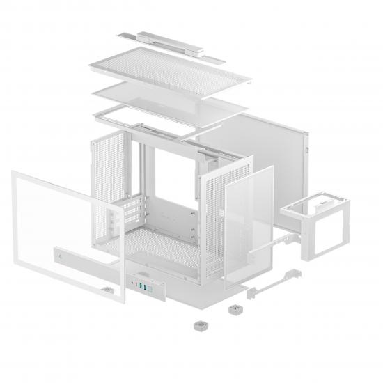 DeepCool CH160 PLUS Small Form Factor (SFF) Case - White (Mini-ITX / Micro-ATX)