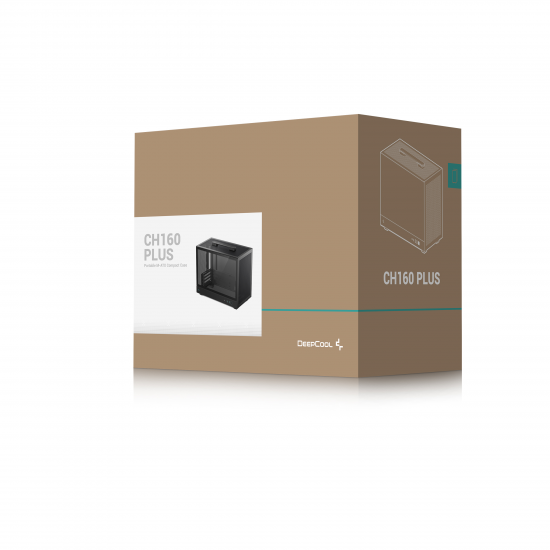 DeepCool CH160 PLUS Small Form Factor (SFF) Case - Black (Mini-ITX / Micro-ATX)