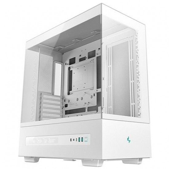 DeepCool CH690 Digital, LCD, Tempered glass, White Case