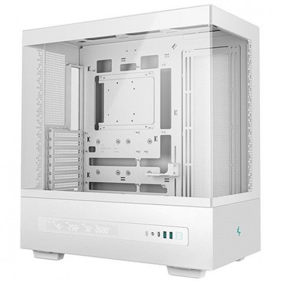 DeepCool CH690 Digital, LCD, Tempered glass, White Case