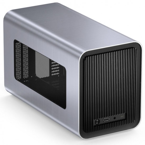 Jonsbo V11 Mini-ITX Bilgisayar Kasası, PCI-E 4.0 - Gümüş Renk