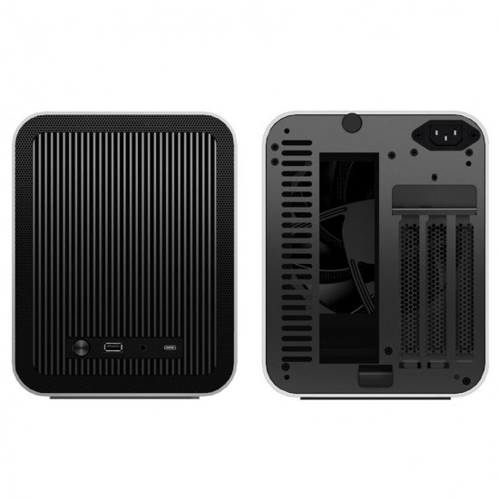 Jonsbo V11 Mini-ITX Bilgisayar Kasası, PCI-E 4.0 - Gümüş Renk