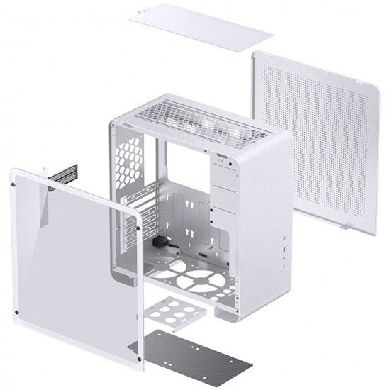 Jonsbo U4 Pro Mid Tower, Tempered Glass (Cam Panel) - Beyaz Renk Bilgisayar Kasası