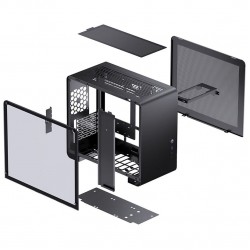 Jonsbo U4 Mini Micro-ATX Bilgisayar Kasası, Tempered Glass (Cam Panel) - Siyah Renk Jonsbo U4 Mini Micro-ATX Bilgisayar Kasası, Tempered Glass (Cam Panel) - Siyah Renk