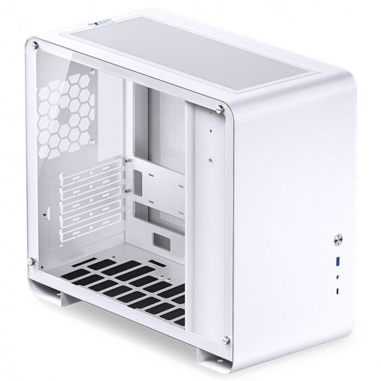 Jonsbo U4 Mini Micro-ATX Bilgisayar Kasası, Tempered Glass (Cam Panel) - Beyaz Renk