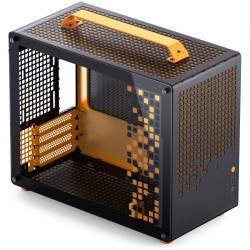 Jonsplus Z20 Tempered Glass Version Computer Case - Black-Orange