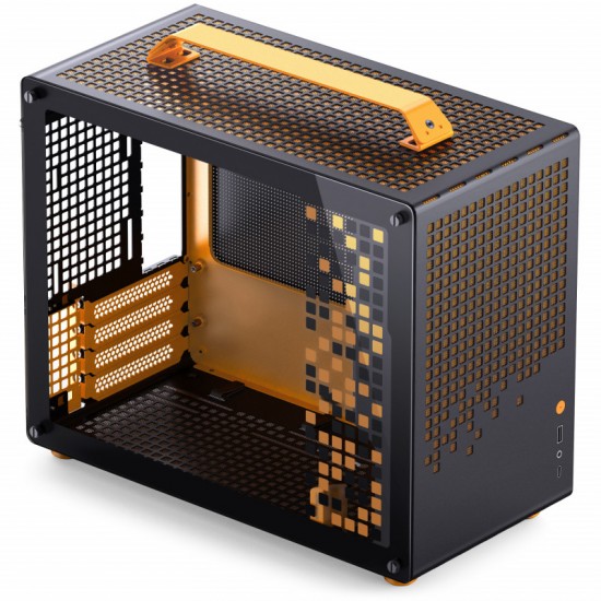 Jonsplus Z20 Tempered Glass Version Computer Case - Black-Orange