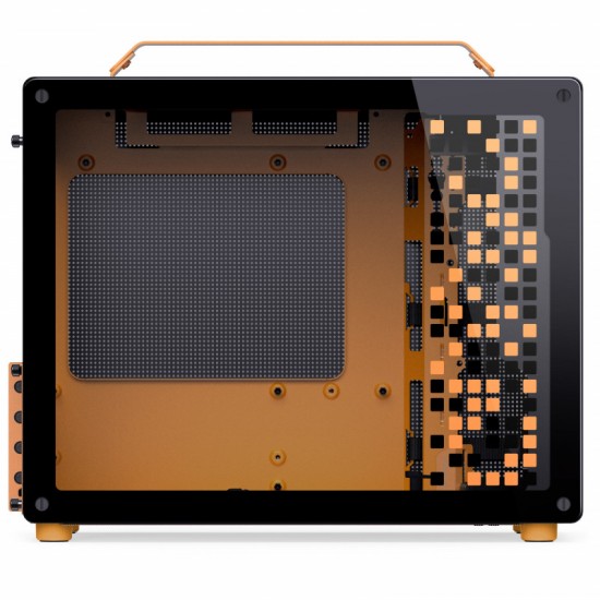 Jonsplus Z20 Tempered Glass Version Computer Case - Black-Orange