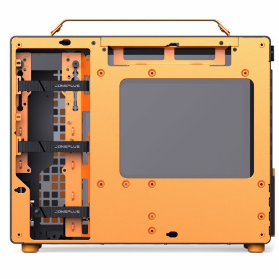 Jonsplus Z20 Tempered Glass Version Computer Case - Black-Orange