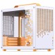 Jonsplus Z20 Tempered Glass Version Computer Case - White-Orange