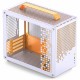 Jonsplus Z20 Tempered Glass Version Computer Case - White-Orange