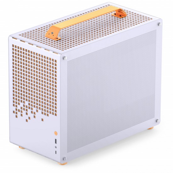Jonsplus Z20 Tempered Glass Version Computer Case - White-Orange