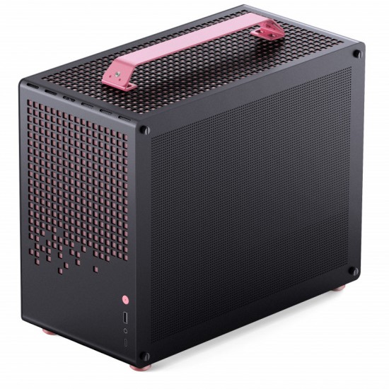 Jonsplus Z20 Tempered Glass Version Computer Case - Black-Pink