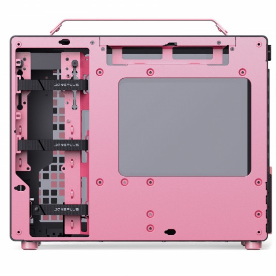 Jonsplus Z20 Tempered Glass Version Computer Case - Black-Pink