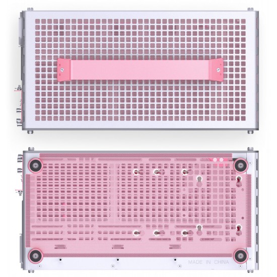 Jonsplus Z20 Tempered Glass Version Computer Case - White-Pink