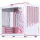 Jonsplus Z20 Tempered Glass Version Computer Case - White-Pink