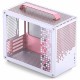 Jonsplus Z20 Tempered Glass Version Computer Case - White-Pink