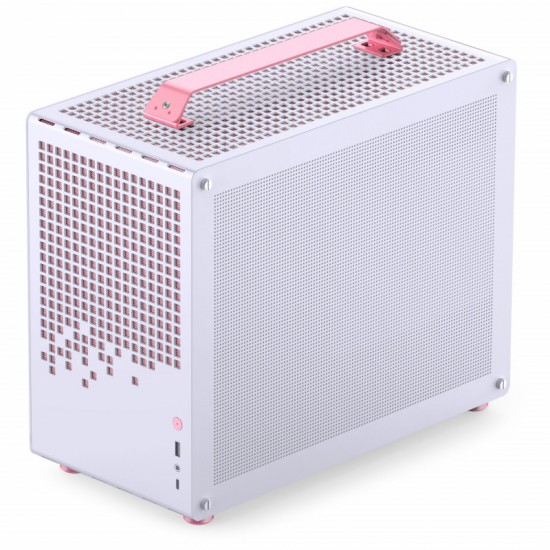 Jonsplus Z20 Tempered Glass Version Computer Case - White-Pink