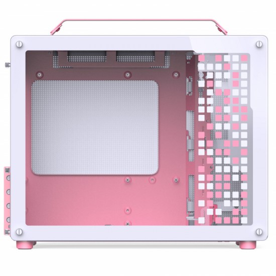 Jonsplus Z20 Tempered Glass Version Computer Case - White-Pink
