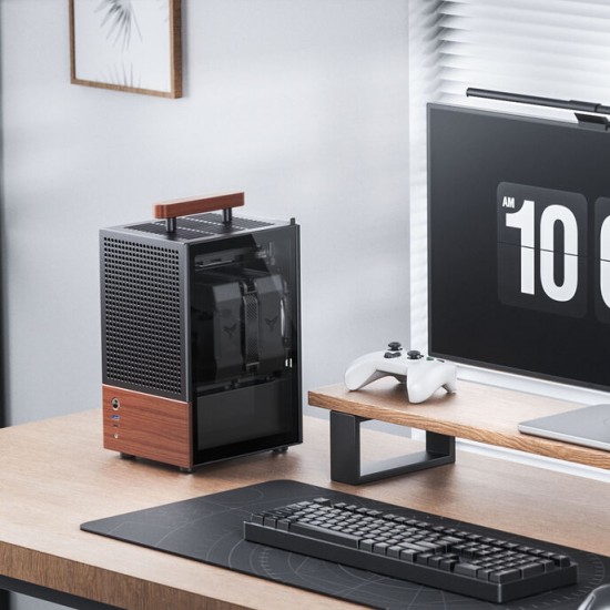 Jonsbo T6 Bilgisayar Kasası, Tempered Glass, Wood – Siyah Renk