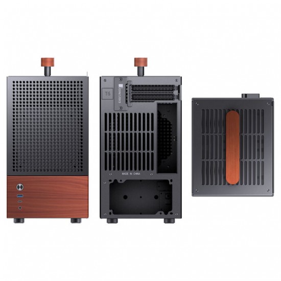 Jonsbo T6 Bilgisayar Kasası, Tempered Glass, Wood – Siyah Renk