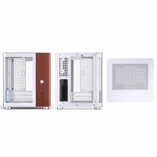 Jonsbo TK-0 Bilgisayar Kasası, Tempered Glass, Wood – Beyaz Renk