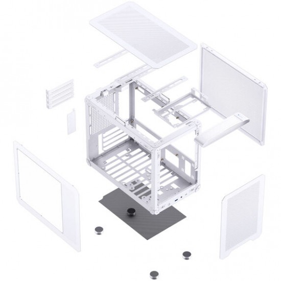 Jonsbo C6 MAX Bilgisayar Kasası, Micro-ATX, Tempered Glass - Beyaz