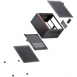 Jonsbo NV10 Mini Bilgisayar Kasası ITX Form - Siyah