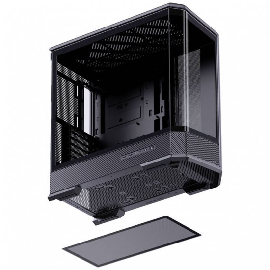 Jonsplus D400 PC Case - Tempered Glass - Black