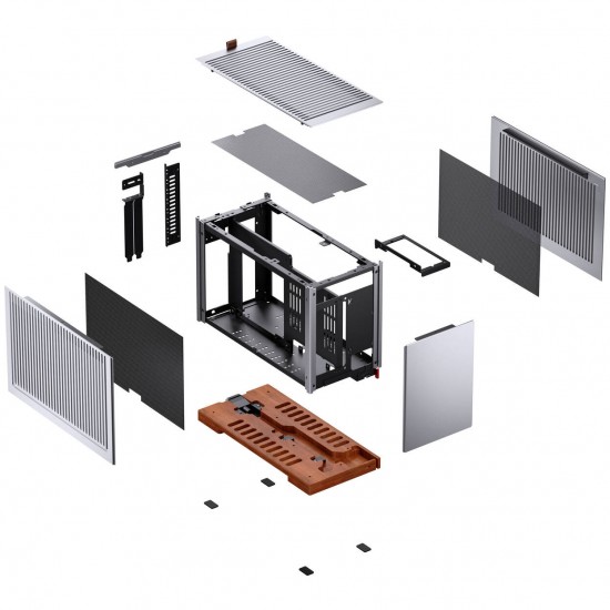 Jonsbo T9 ITX PC Case + Riser Cable 4.0 - Silver Jonsbo T9 ITX PC Case + Riser Cable 4.0 - Silver